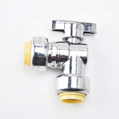 Cupc Leadfree Brass Copper Stop Push Angle Valve